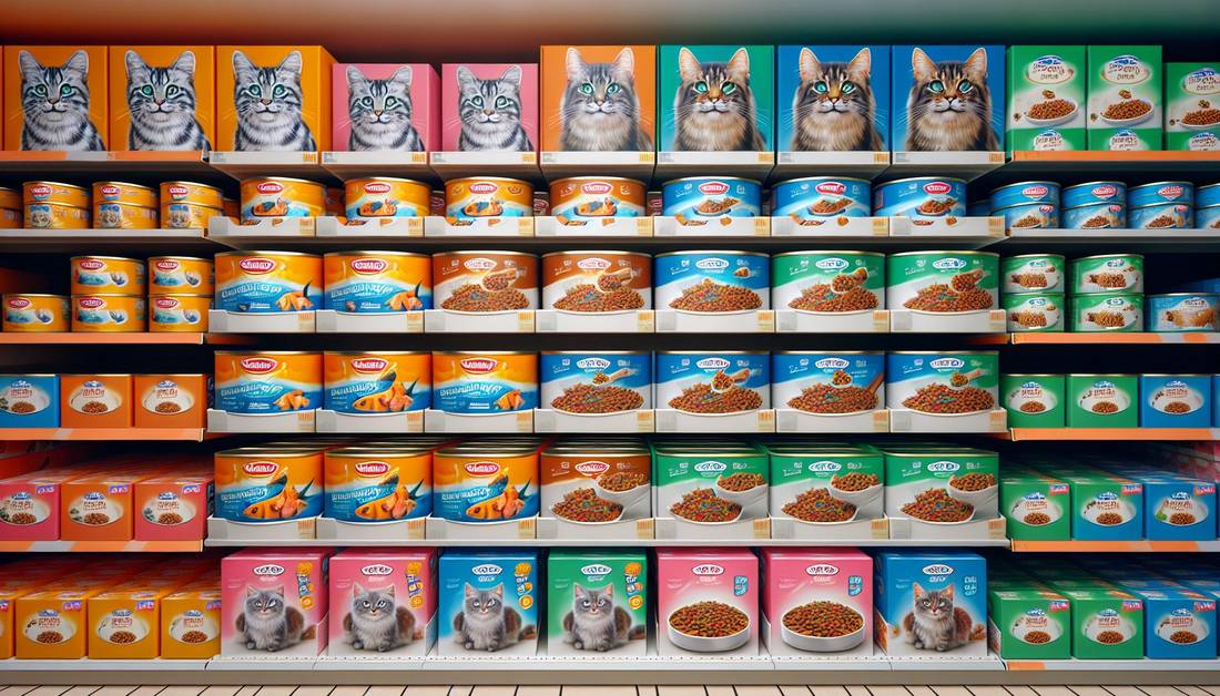selección de comida para gatos