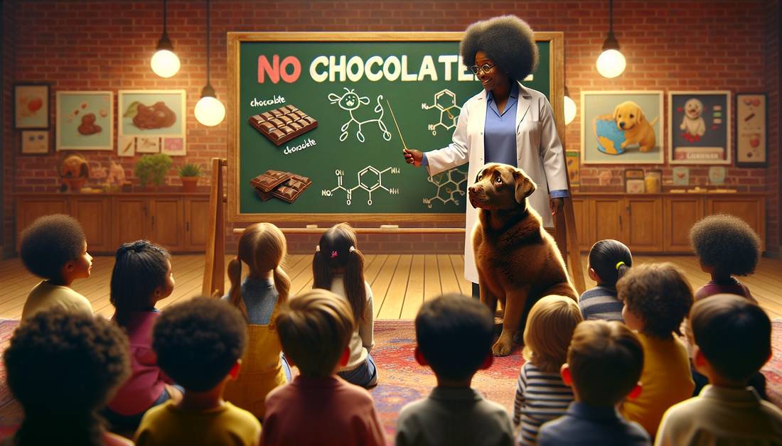 seguridad del perro de chocolate