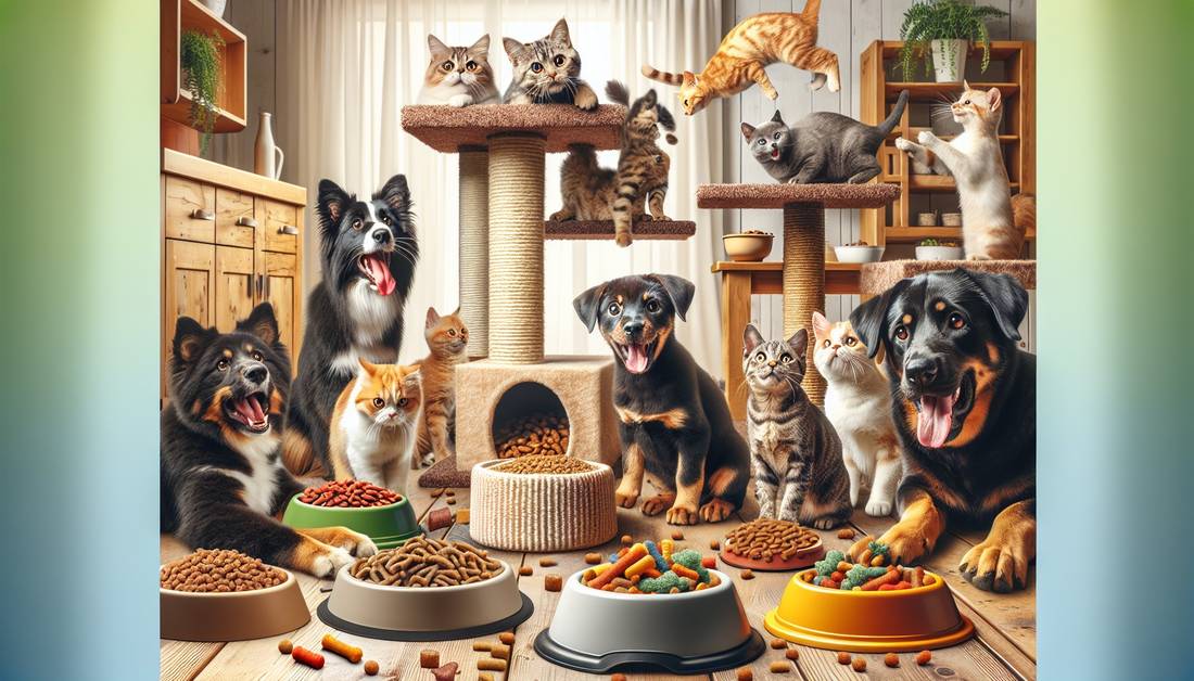 gatos comida perros