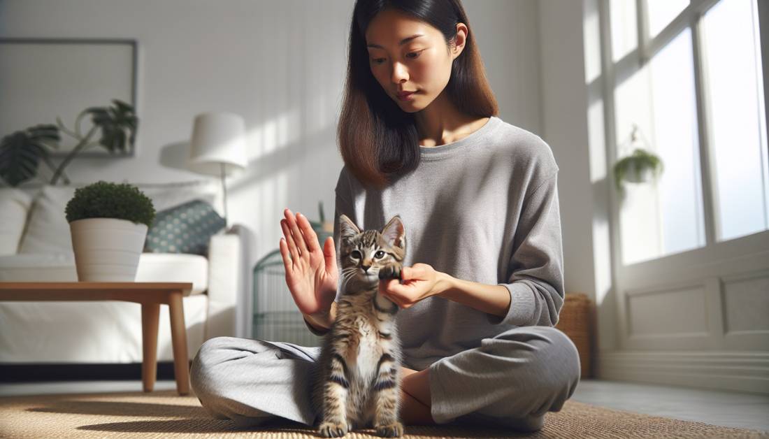 enseñar a morder a un gato