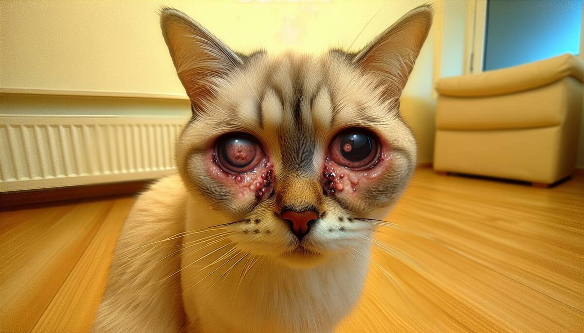 infected cat eye