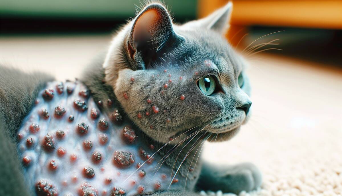 Tratamiento y síntomas de la dermatitis miliar en gatos