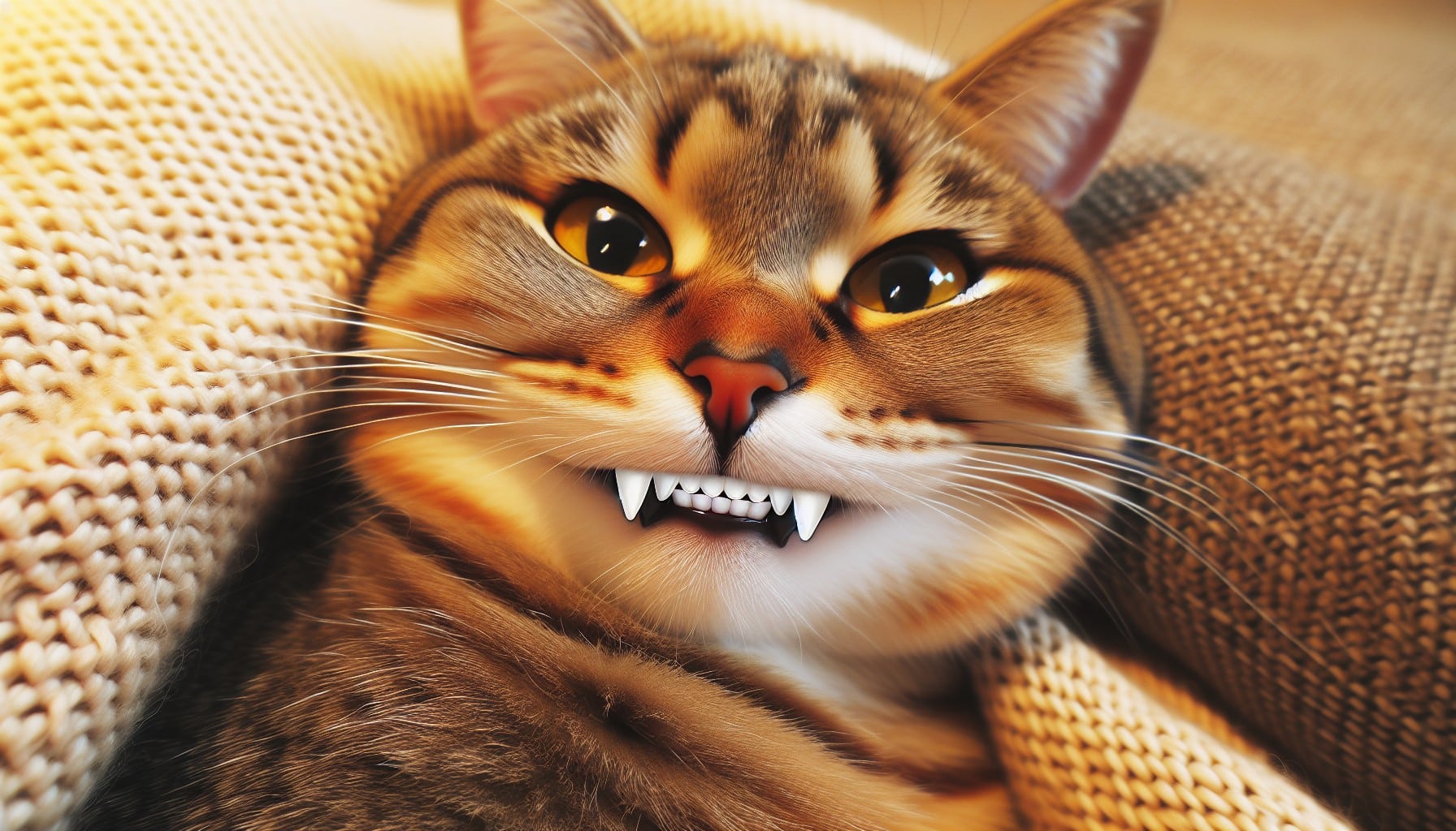 cat yellow teeth