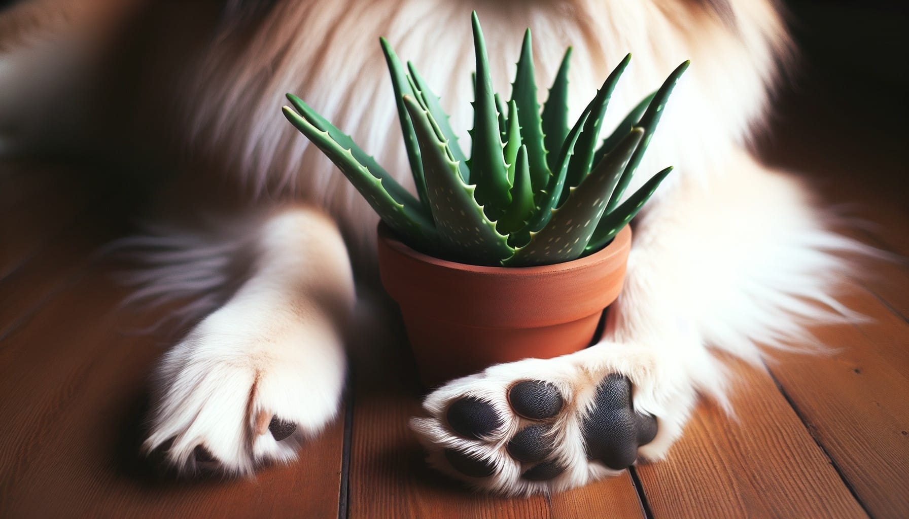 Aloe vera para las almohadillas de los perros