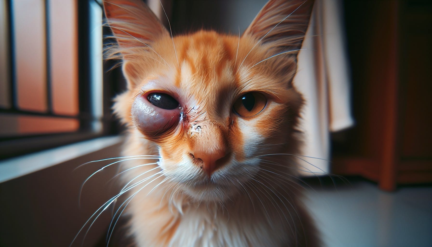 ¿Cuál es la razón de que los ojos de mi gato estén hinchados?