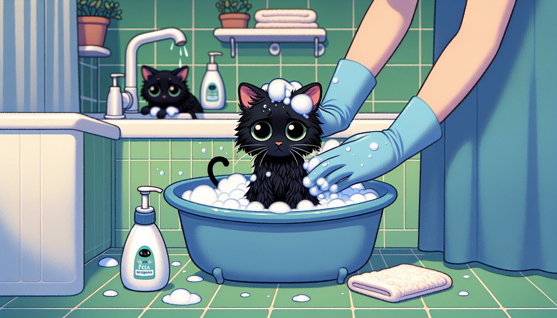 Recomendaciones para el baño de gatos con pulgas