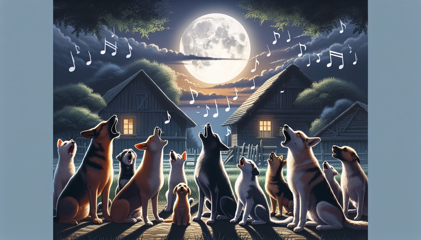 dogs howl music