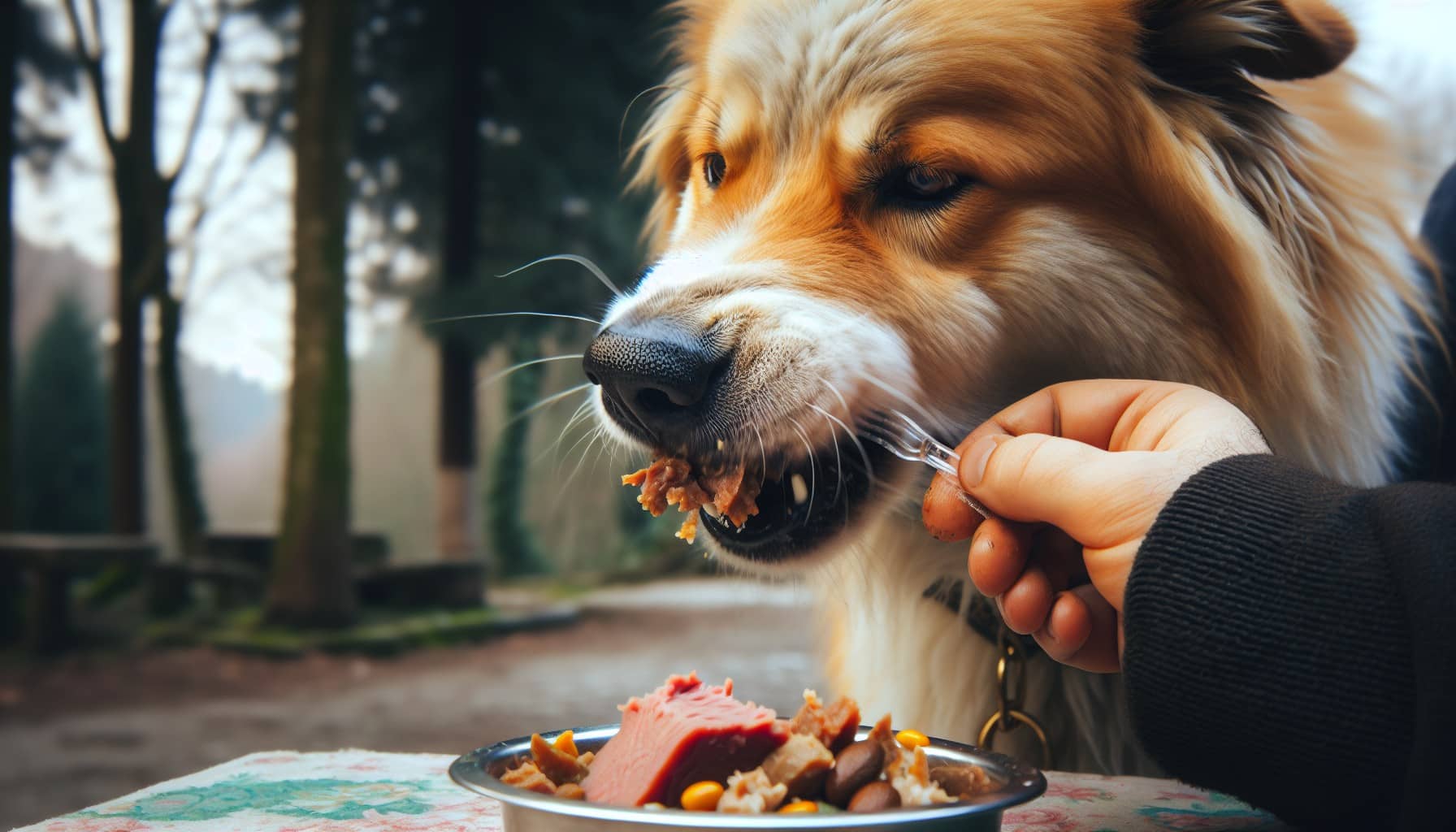 perro atraganta comer