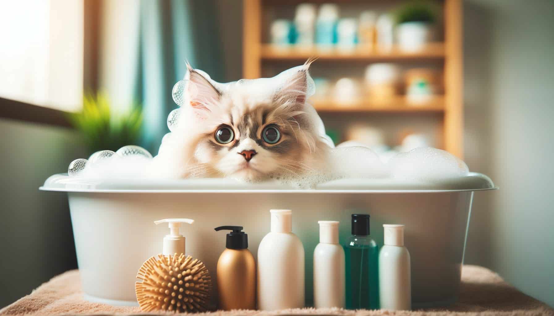 bathing cat good