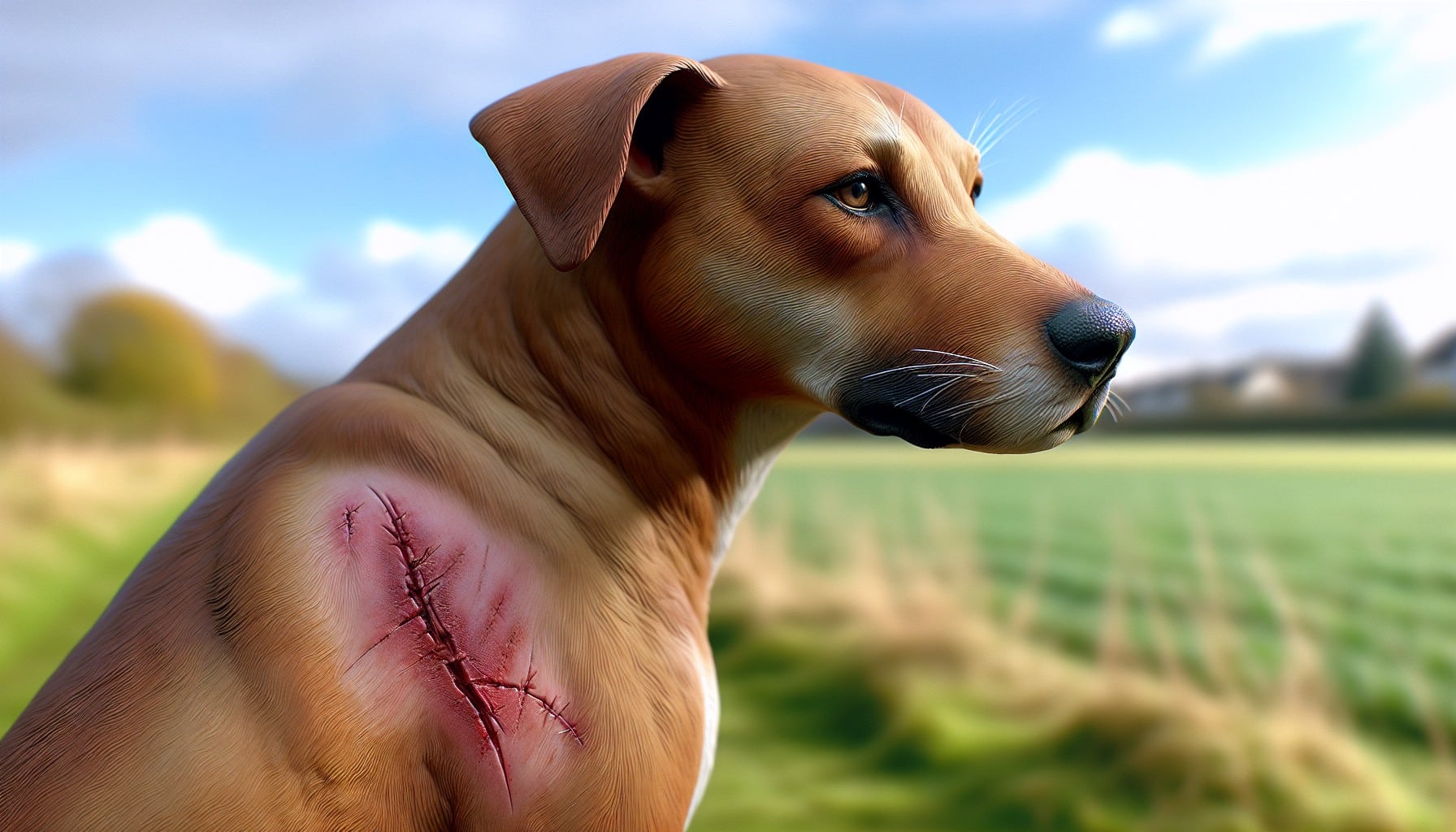 dog wound scratch