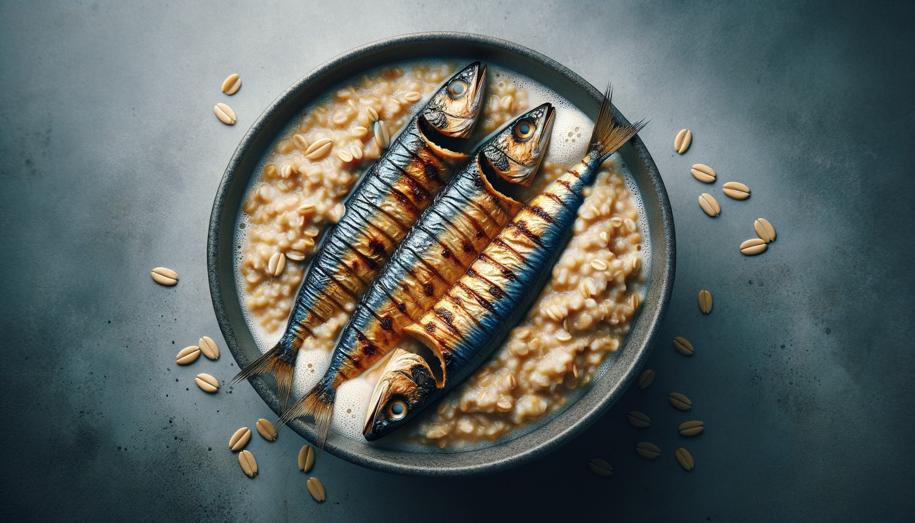 Sardinas horneadas con avena para el pelo del gato
