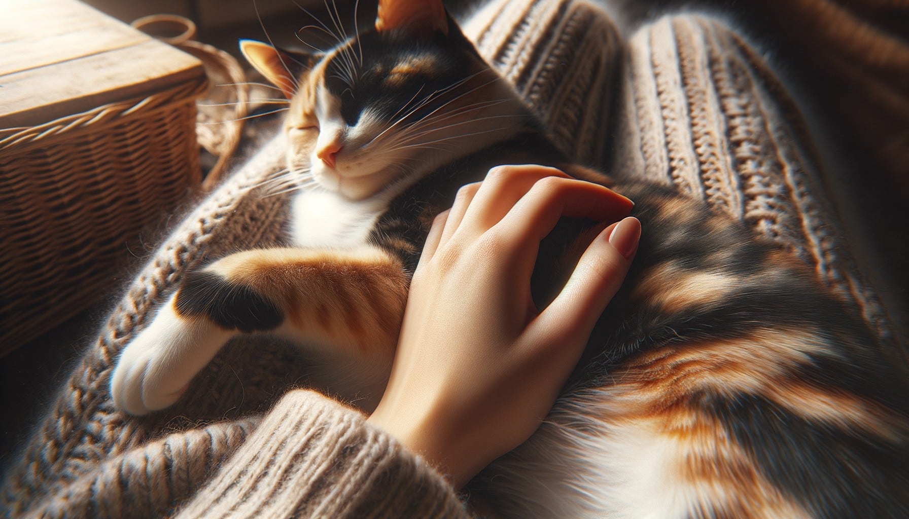 cat belly touch