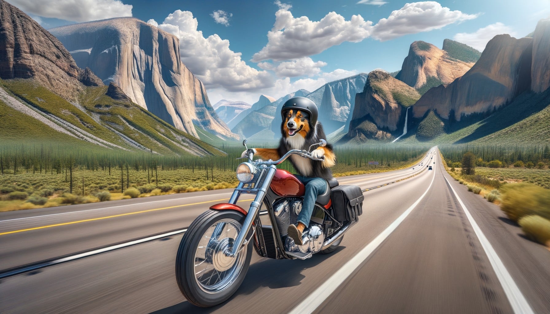 dog motorcycle travel