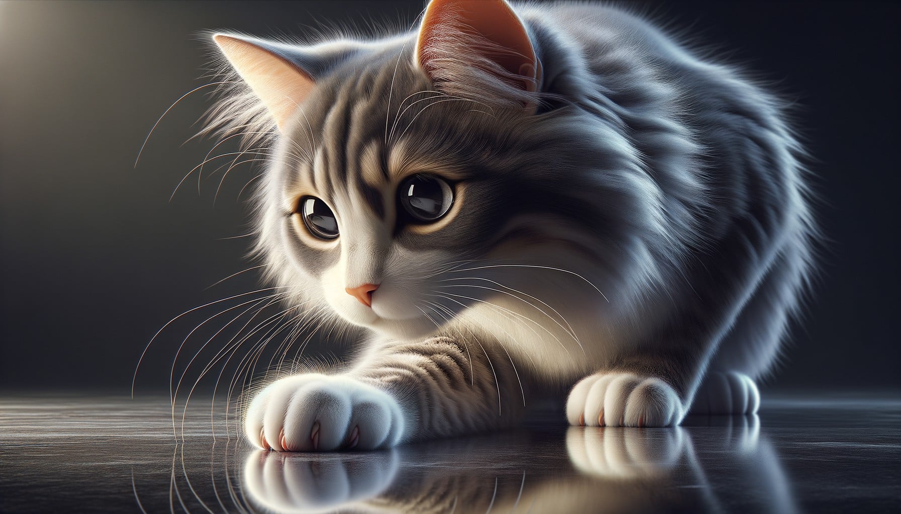 gato patas tocar