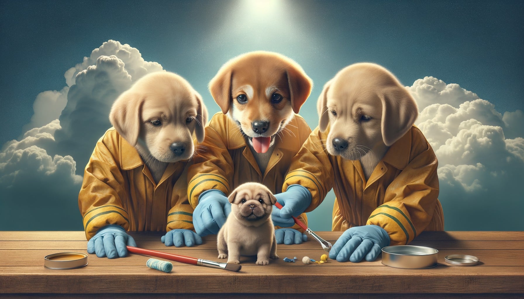perra cachorros ayudar