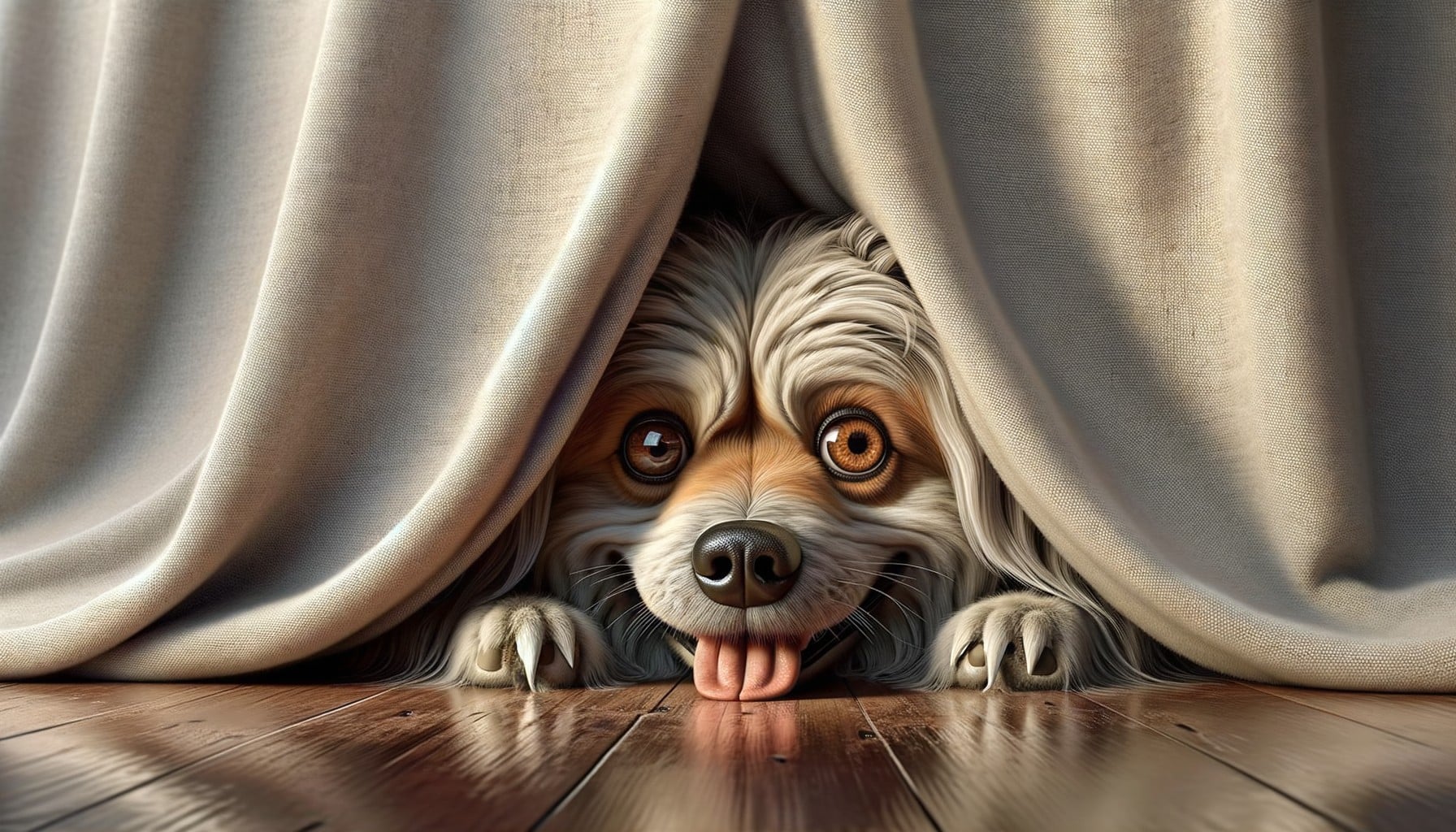perro esconde raro