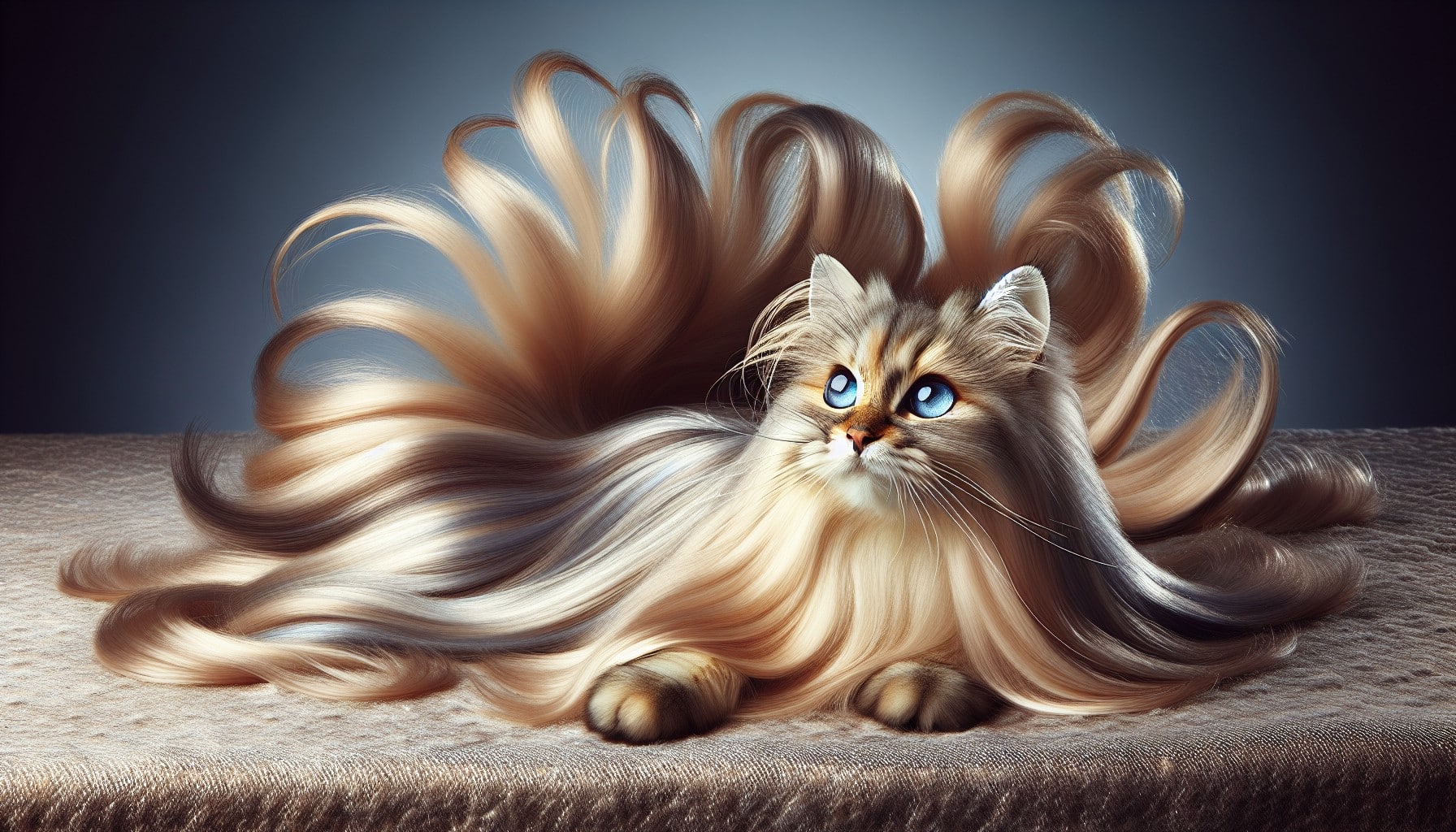 silk hair cat