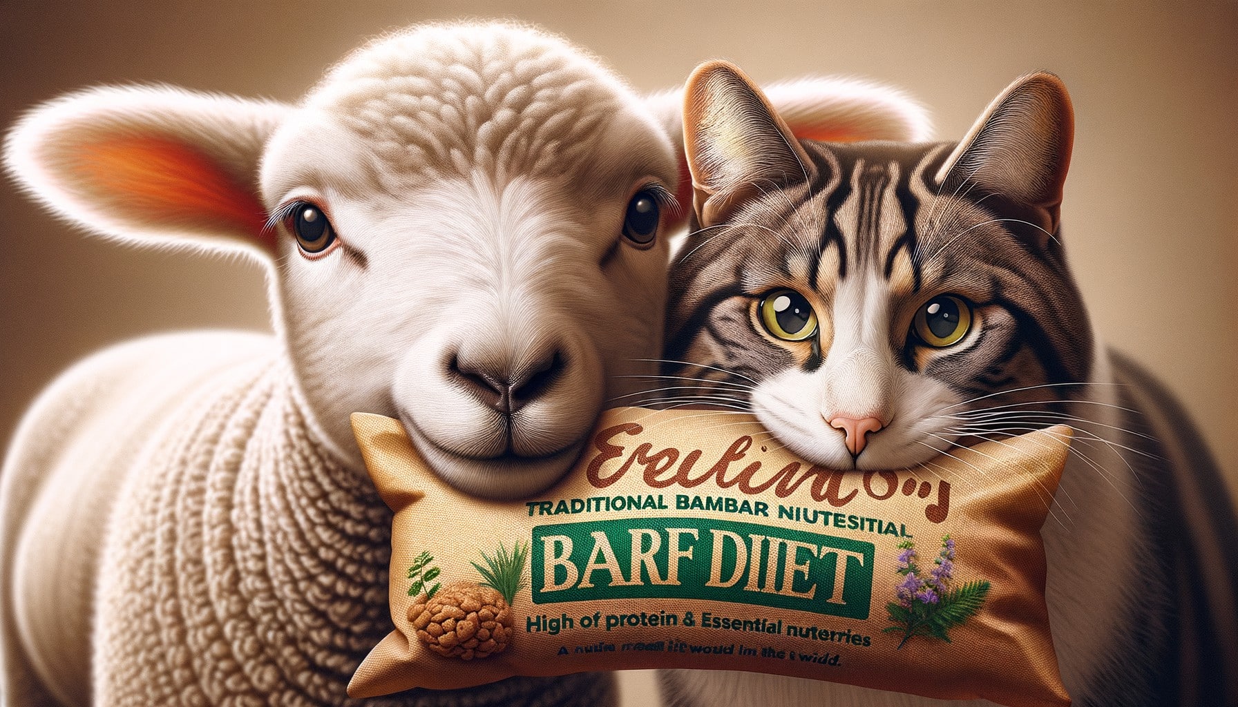 lamb BARF cat