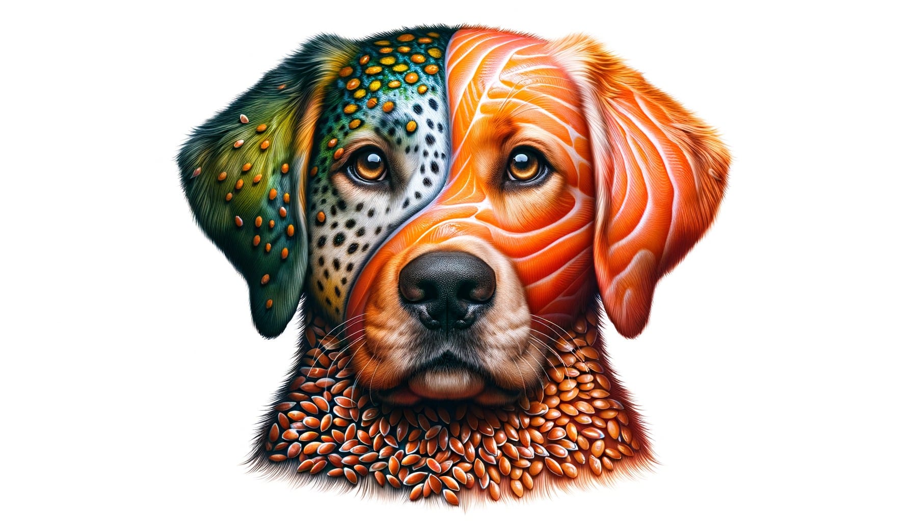 salmon flaxseed dog
