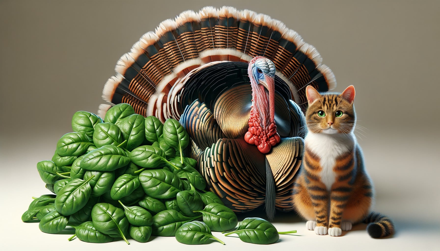 Comida BARF de pavo y espinacas para gatos caseros
