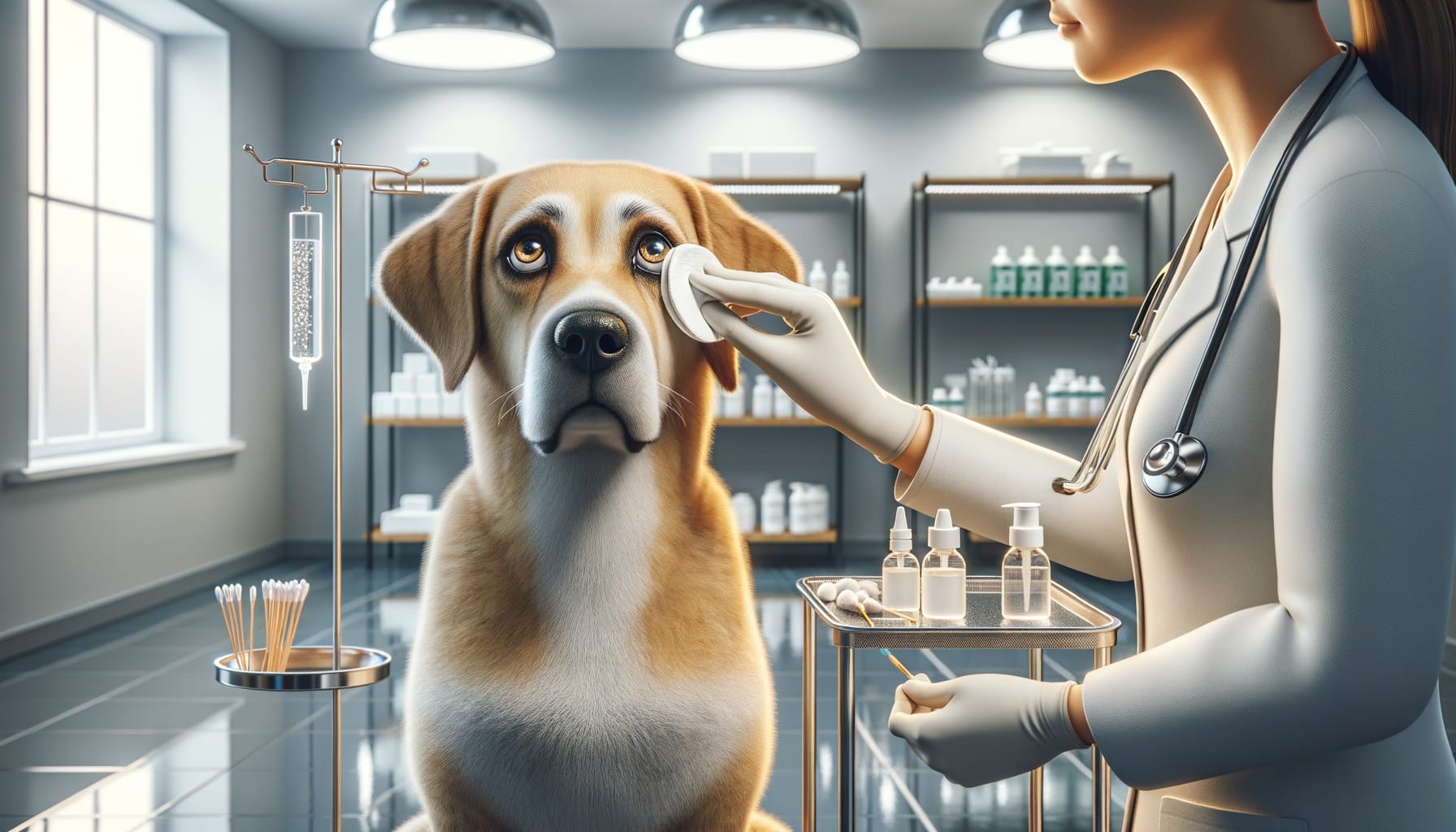 dog eye cleaning